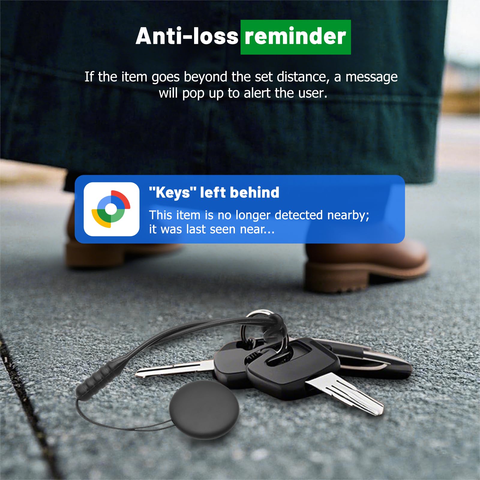 Tracker Auto kompatibel mitGoogle Find My App,GPS-Tracker,Auto-GPS Tracker,Mini Car Locator Tag für Fahrzeuge & Gepäck,Kein ABO,Keine SIM,Echtzeit Ortung,Alarm- & Rückruf‑Funktion,Schwarz