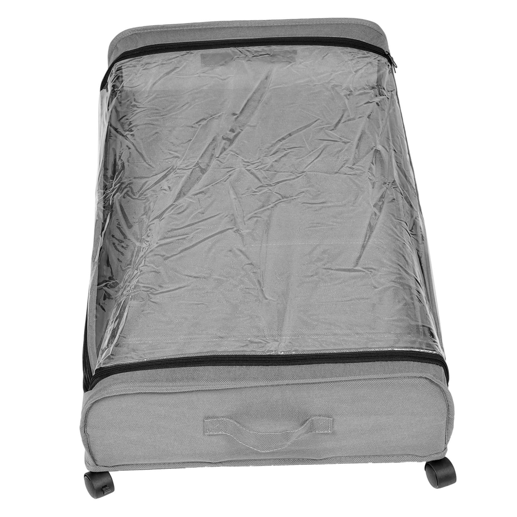 Chariot de rangement sous lit avec couvercle et roulettes Ciieeo