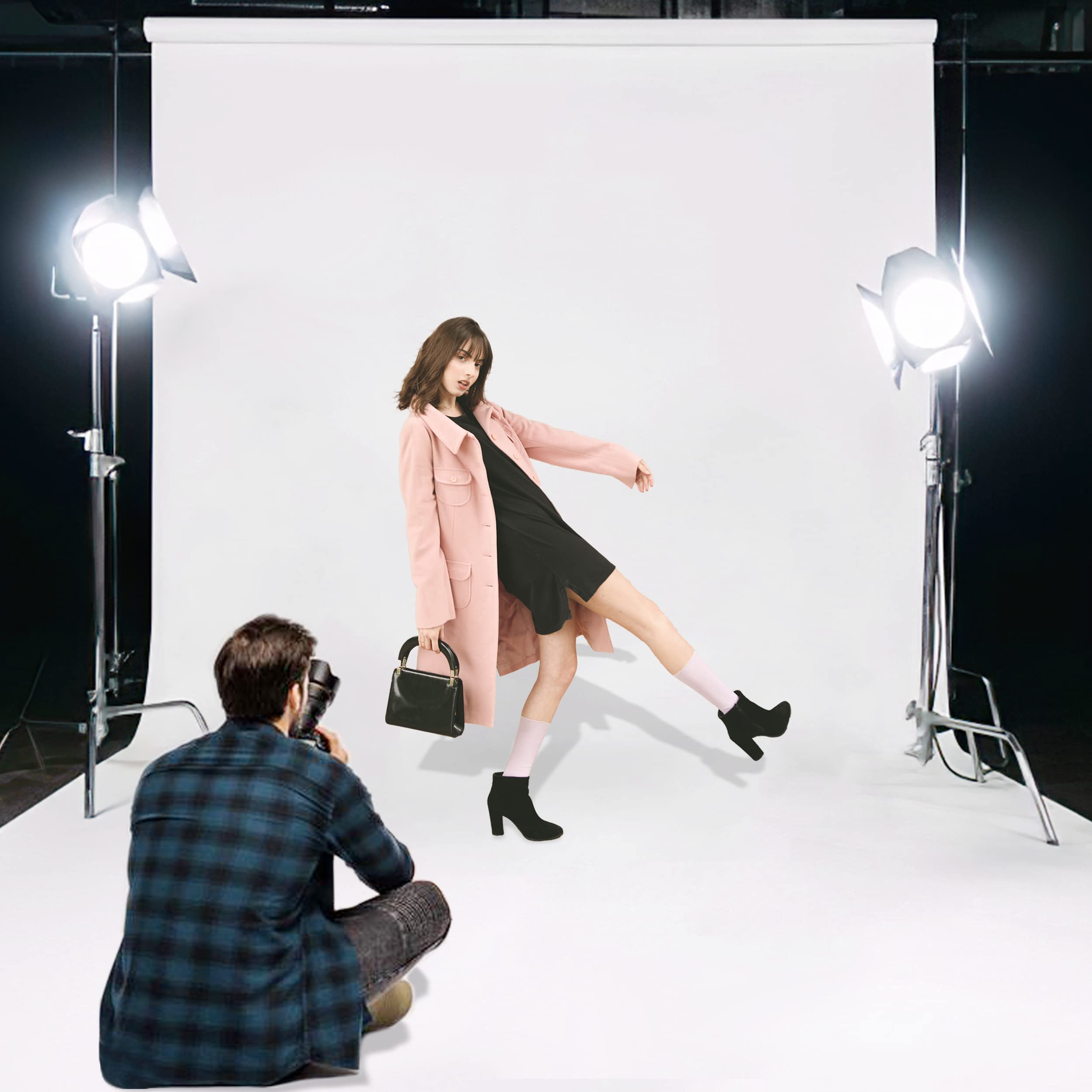 TRLYC White Photography Backdrop - 5 x 7 FT White Backdrops for Photoshoot Background Screen for Photo Backdrop Video Photography Studio Photo Backgrounds Background Screen Parties