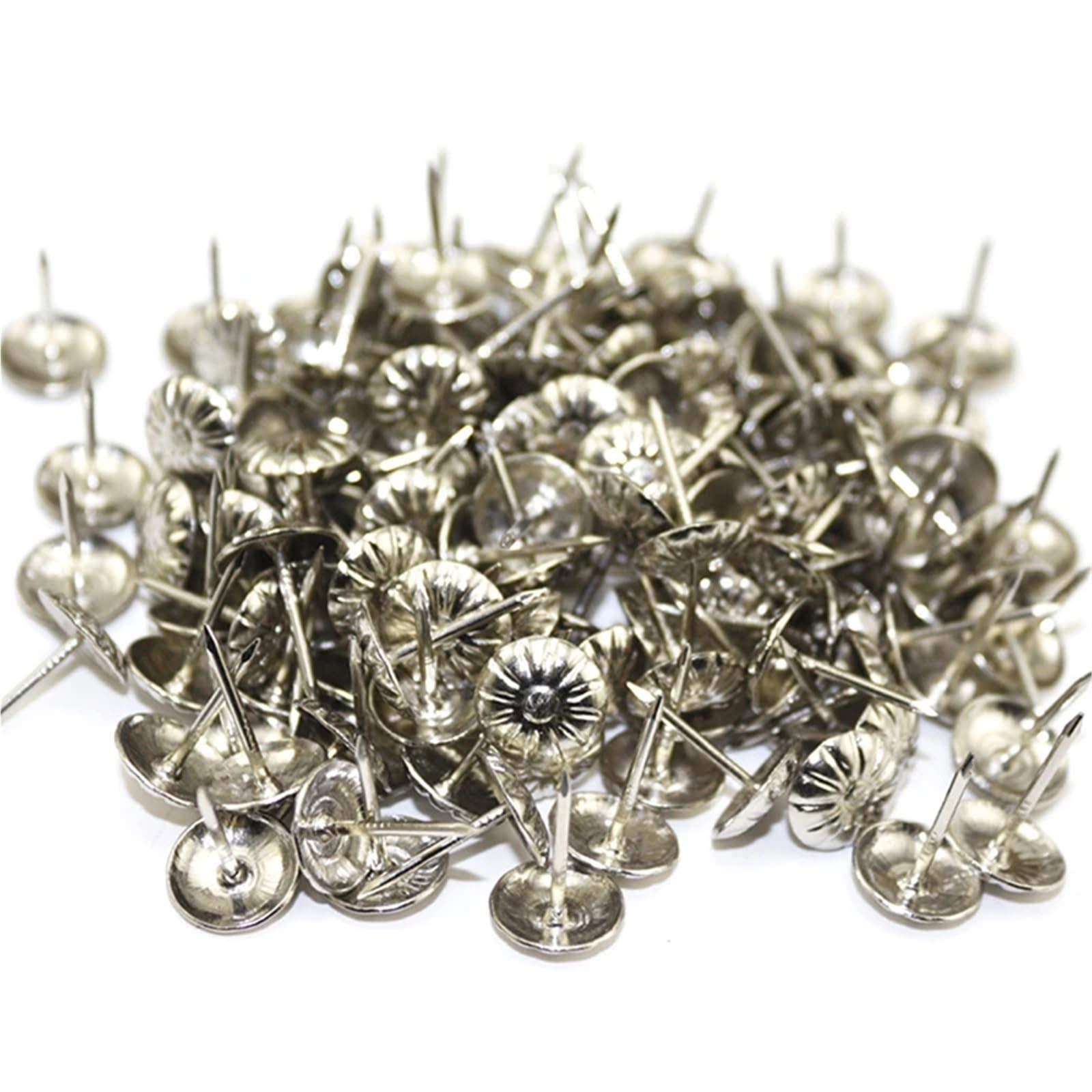Yangshe Silver 300 Pcs Antique Upholstery Nails Decorative Tacks For Furniture Jewelry Box