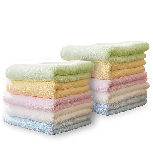 Yoofoss Luxury Washcloths Towel Set 10 Pack Baby Wash Cloth