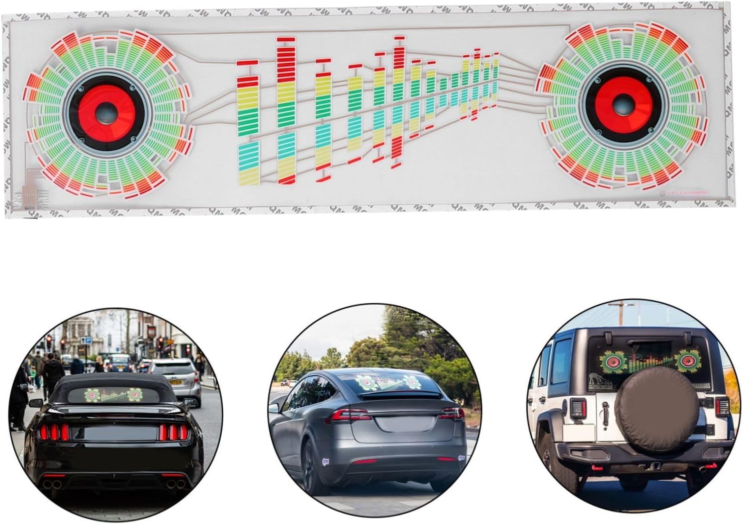 Sound Activated Car Atmosphere Light 2000 Hour Battery Life Colorful Music Rhythm LED Strip Lights for Car Interior Decoration