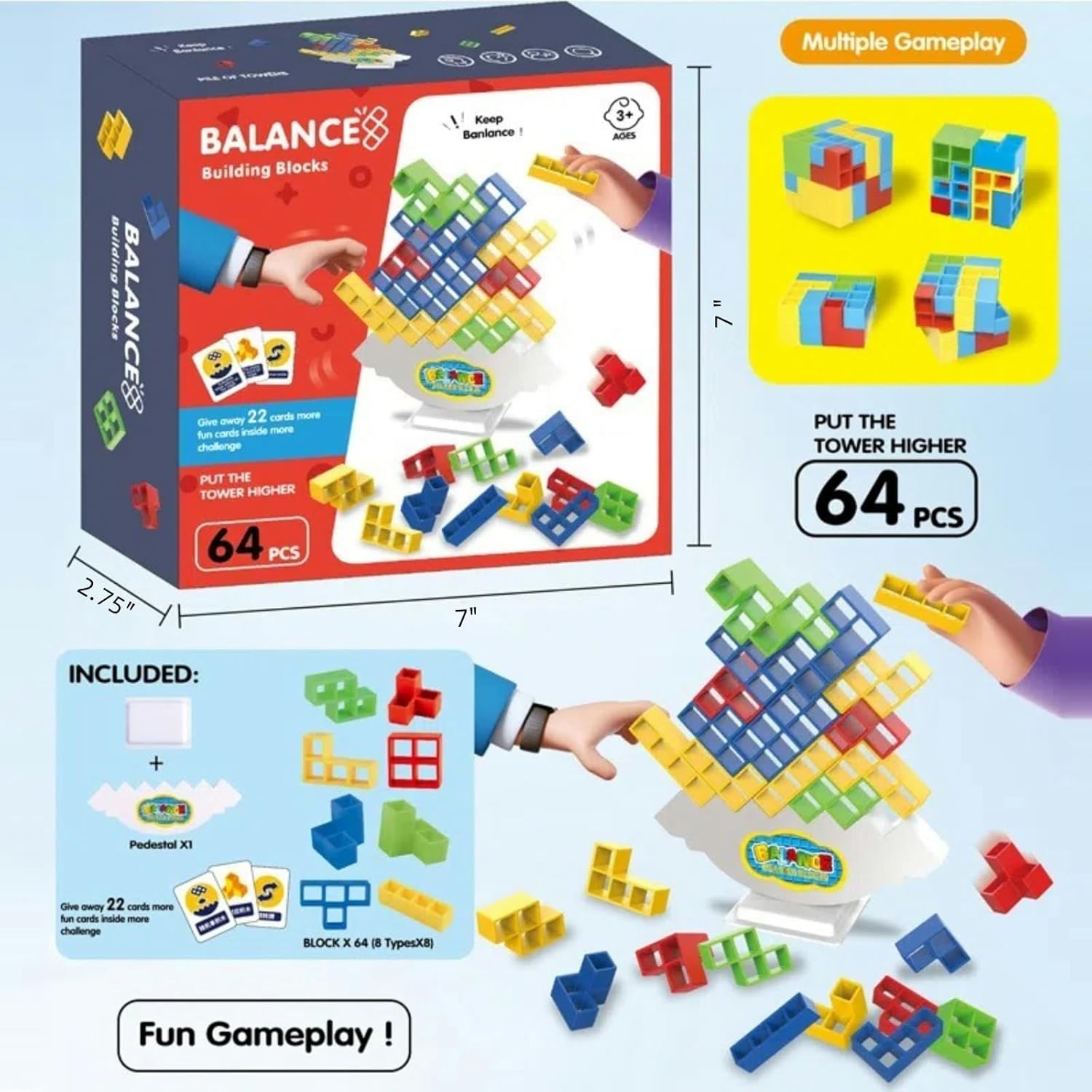 Five Level Balance Tree Game, Math Stacking Key Training Game Toys, Party Interactive Game Toys