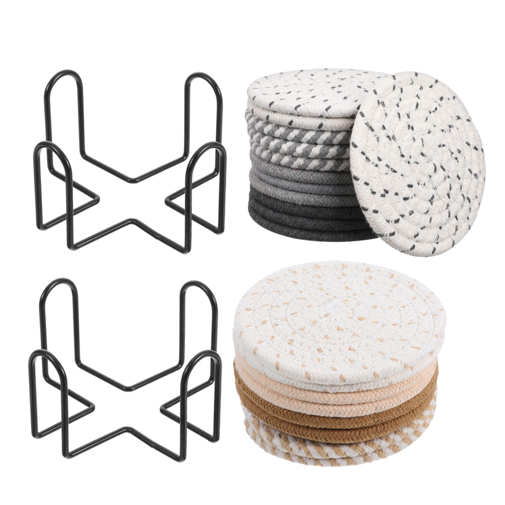 Lot de sous-verres boho en coton tissé : l'idée cadeau idéale