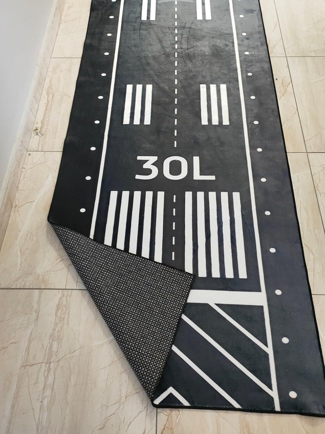 RM1203.5 Runway Area Rug, 80x500Cm//31x196inch, Aircraft & Plane Pattern, Indoor/Outdoor Use