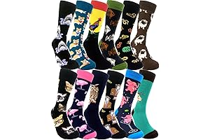 Men's Funny Pattern Dress Socks, Crazy Design Cotton Socks, Perfect Gifts for Men