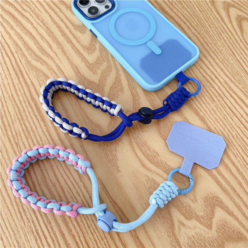 Image of AccuPrints Sumiko Phone Lanyard Wrist Strap - Adjustable Braided Hand Strap with Phone Tether Tab, Universal Anti-Theft Woven Wrist Lanyard for Smartphones, Keys, Cameras & Accessories - Sky Blue.