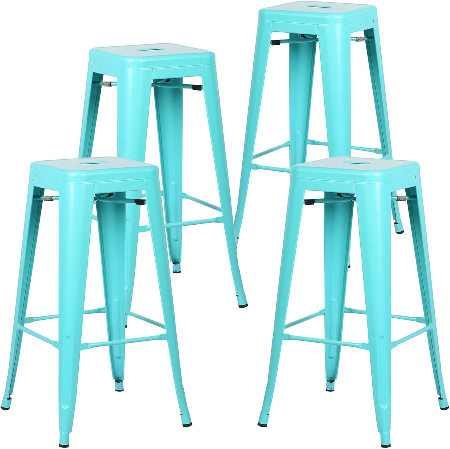EdgeMod Trattoria 30 Inch Metal Bar Counter Stool