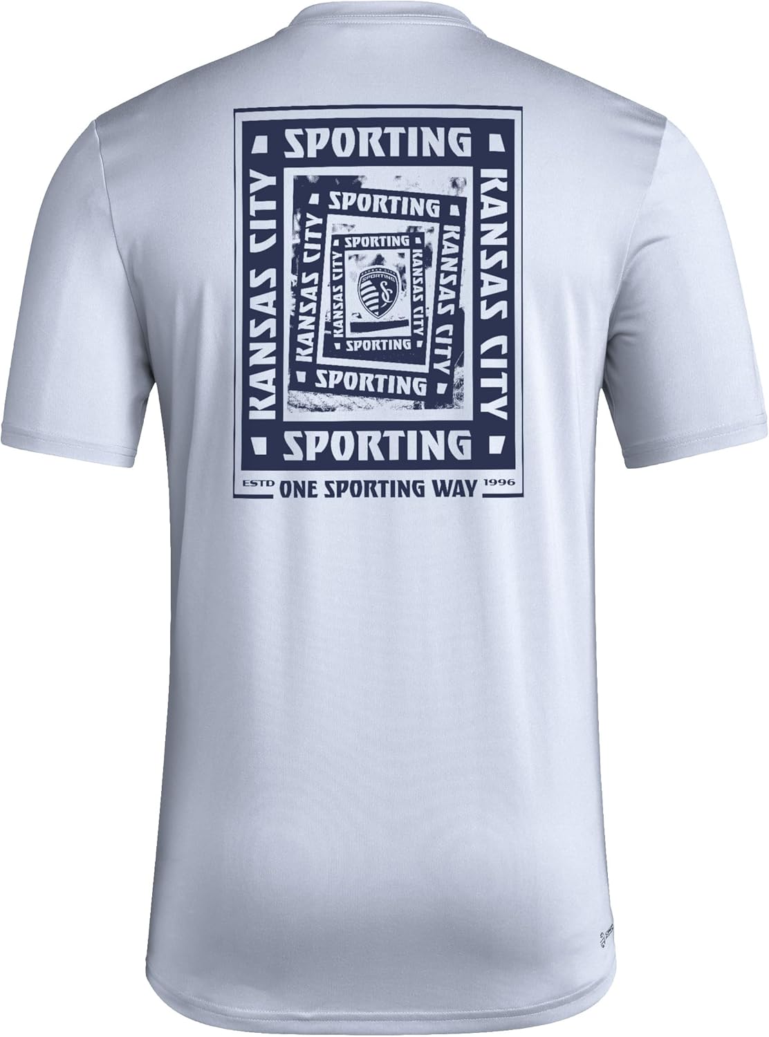 adidas Men's Sporting Kansas City Local Warp Pre-Game Short Sleeve T-Shirt - Image 3