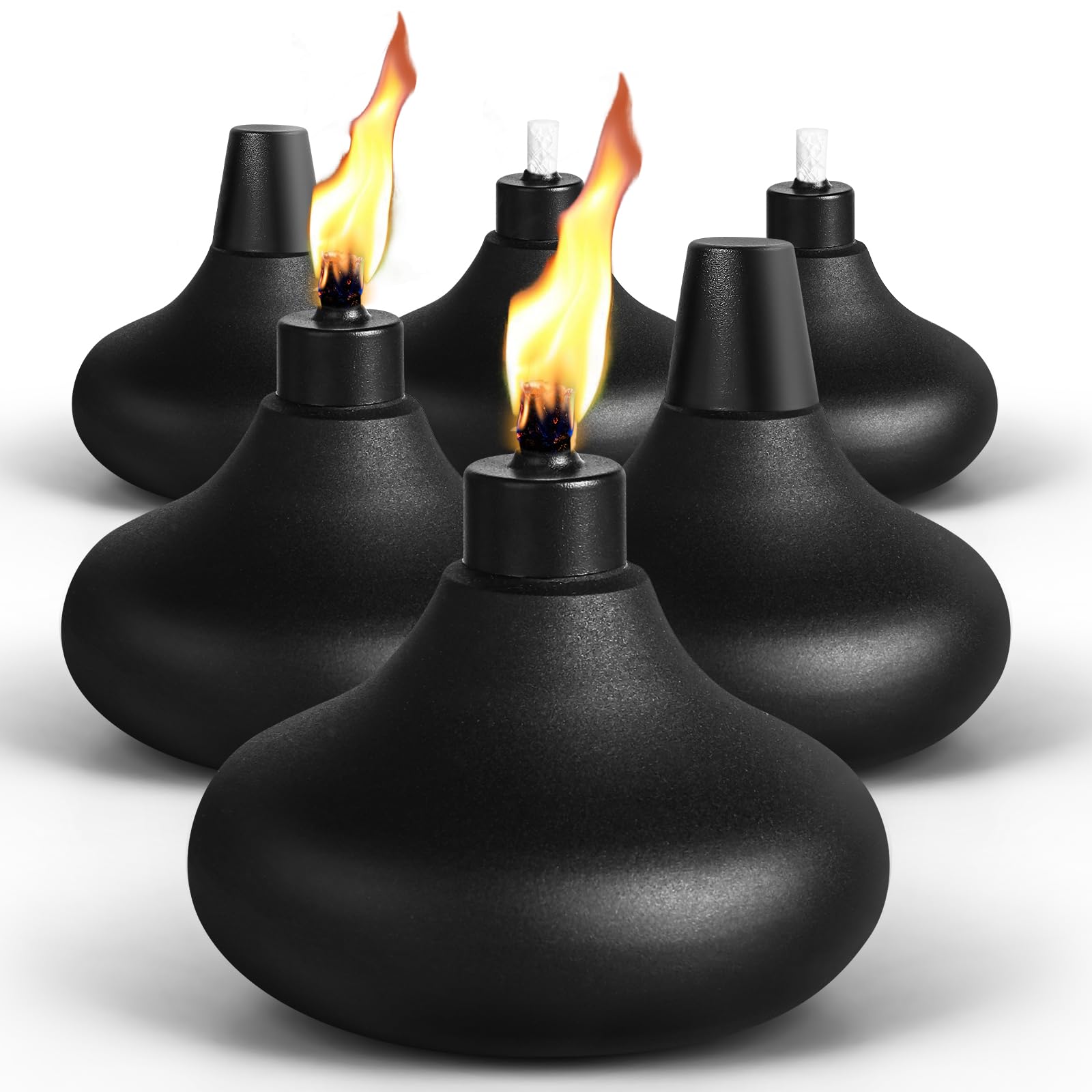 FAN-Torches 6-Pack Metal Table Top Torches
