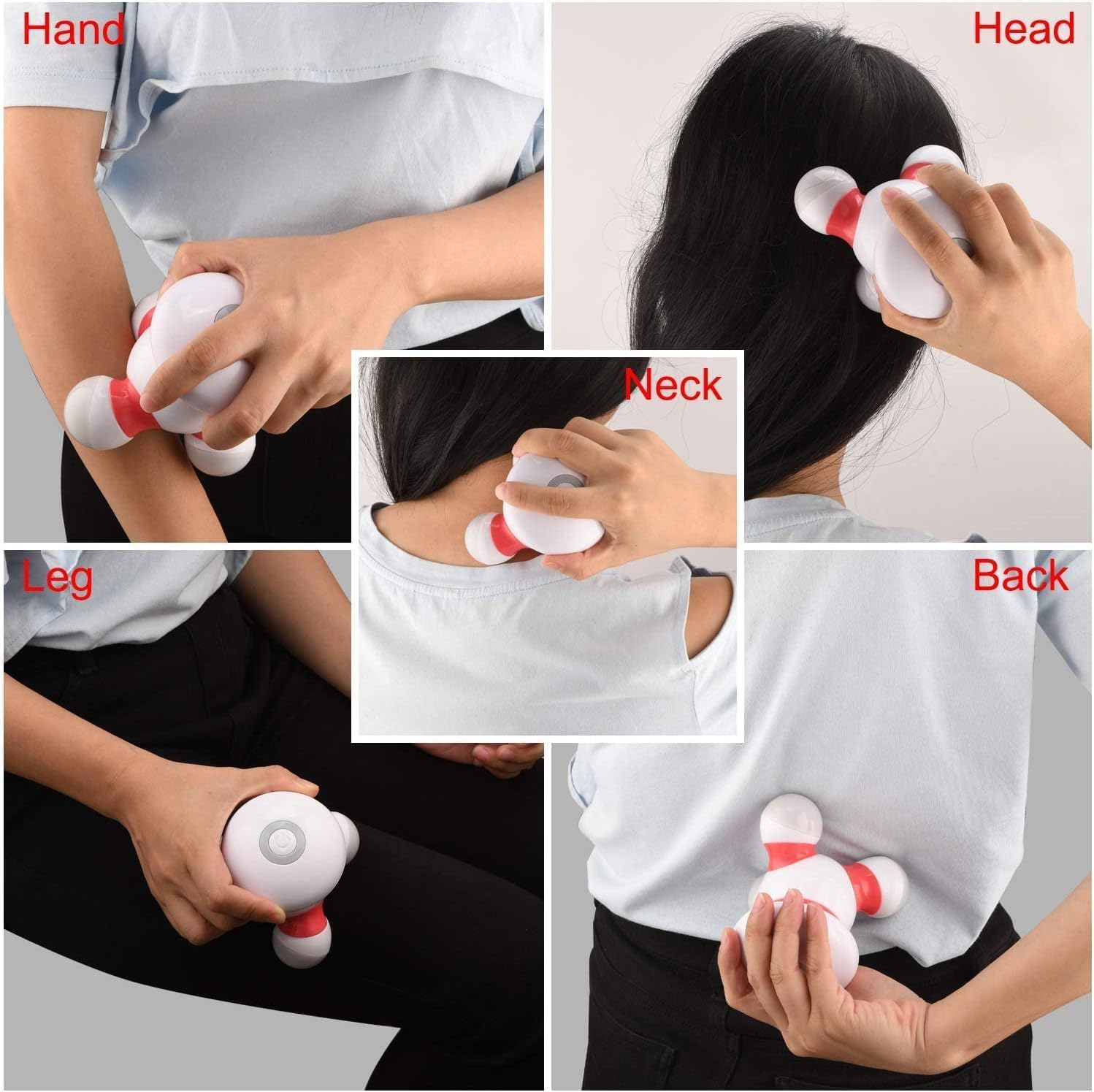 cotsoco Mini Handheld Massager, Portable Vibrating Body Massager with LED Light for Hand Head Neck Back Legs Arms Pain Release, Battery Operated to Use at Home, Office, Travel,As Gifts - Image 7