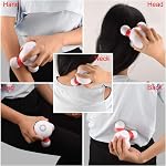 cotsoco Handheld Massager Mini Portable Vibrating Body Massager with LED Light for Hand Head Neck Back Legs Arms, Battery Operated, Easy Hand Grip