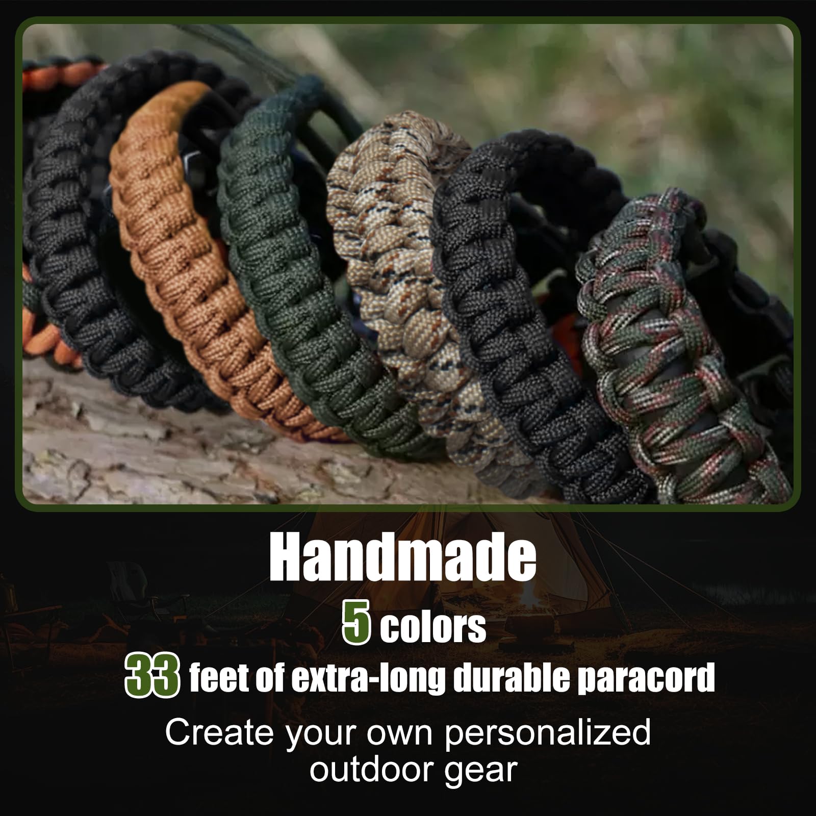 Paracord HOVIBU 4mm 7 Fili | Corda In Nylon Per Campeggio, Sopravvivenza E Artigianato, 10 Metri - Foto 4