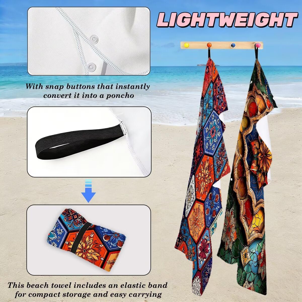 Ręcznik plażowy z mikrofibry, duży ręcznik plażowy 90 x 180 cm 2 sztuki, ręcznik gimnastyczny mężczyźni kobiety odporne na piasek ręczniki plażowe szybkoschnące ręczniki z mikrofibry akcesoria plażowe