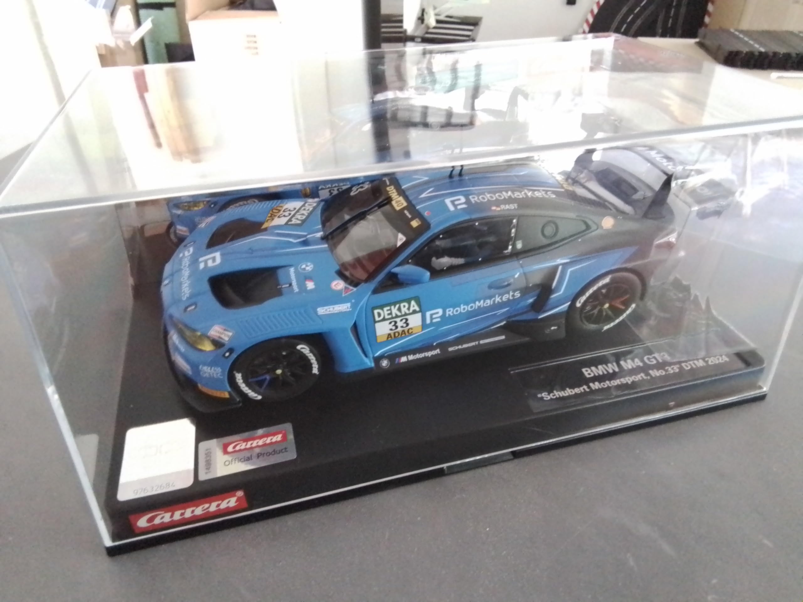 Carrera Digital 124 20023994 BMW M4 GT3 Schubert Motorsport, No. 33" DTM 2024 1:24 Scale Slot Car With Working Front