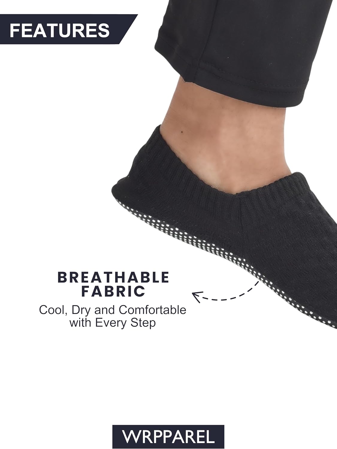 Anti Skid Non Slip Slipper Socks Men Grippy Socks Women Hospital Yoga Pilates Barre Old Age | 2 Pairs, L/XL/XXL - Image 2