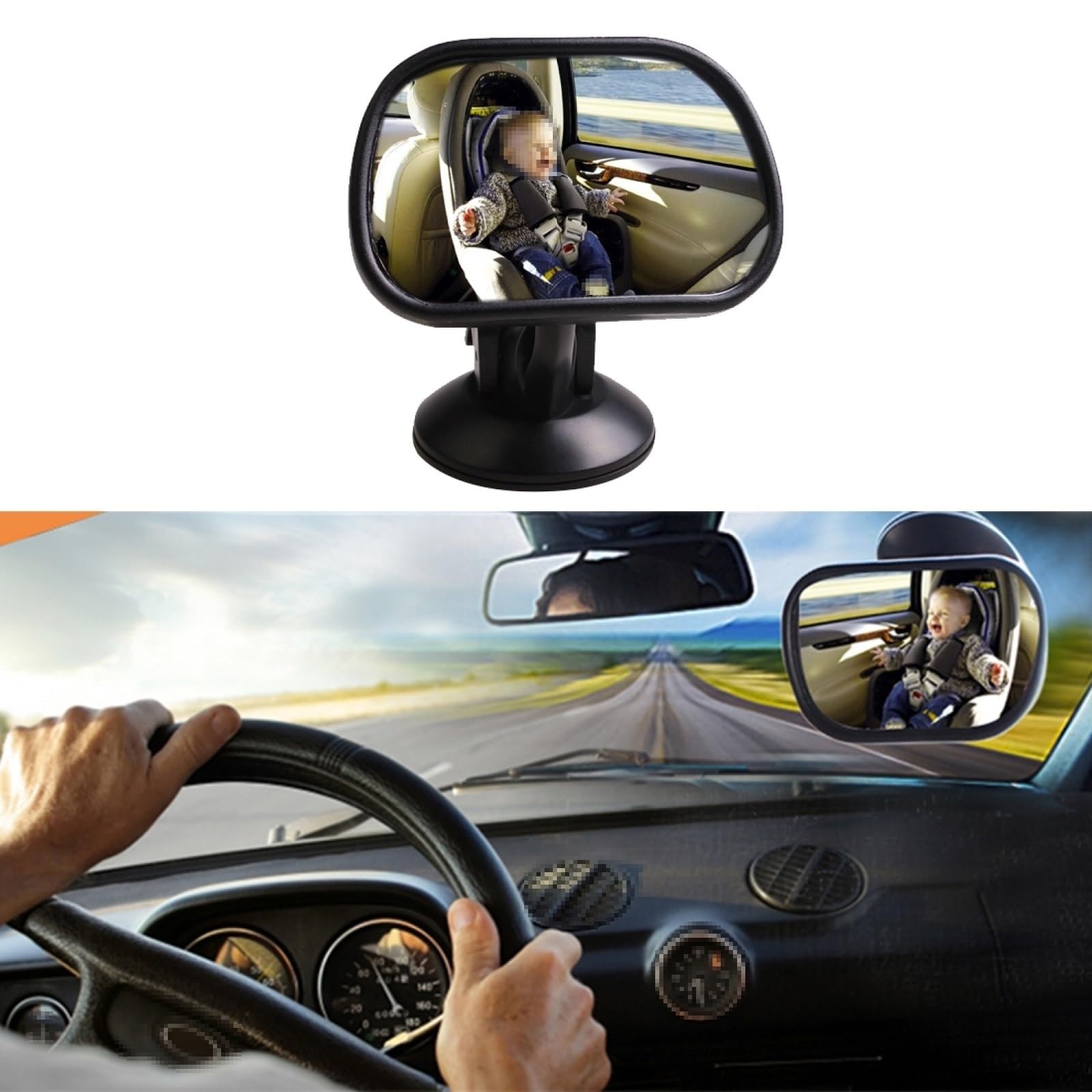 Miroir automatique de siège arrière de miroirs de bébé de siège arrière de voiture pour dans la sécurité de voiture Verre de Rétroviseur remplacement