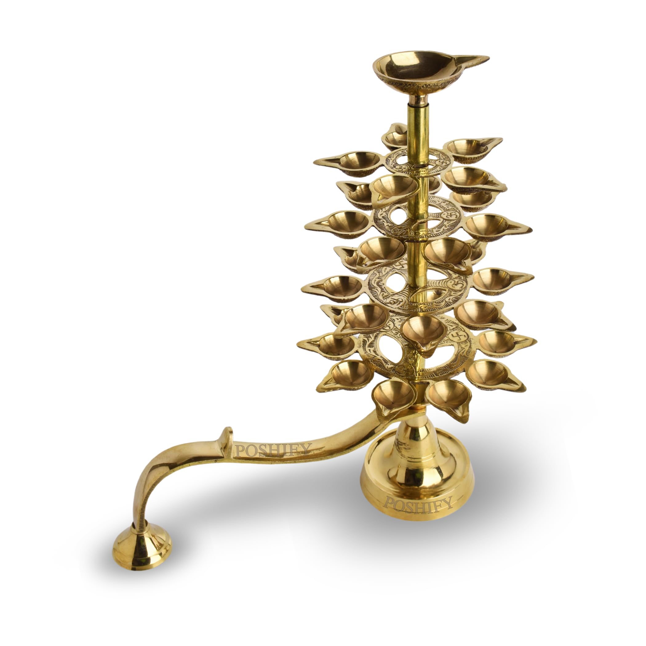 Brass Aarti Plate - Handcrafted Indian Diya -20 Brass Aarti Plate - Handcrafted Indian Diya -20