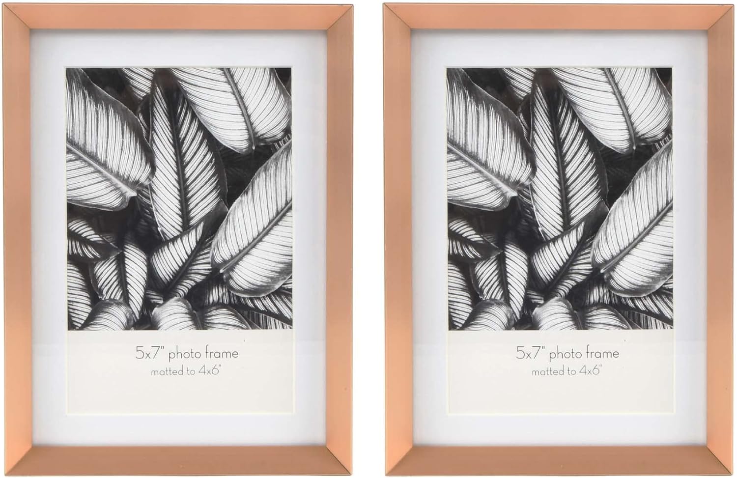 Prinz Metal 8x10-inch Tabletop Picture Frame Double Matted for 5x7 or 4x6 Photos, Gold, Set of Two