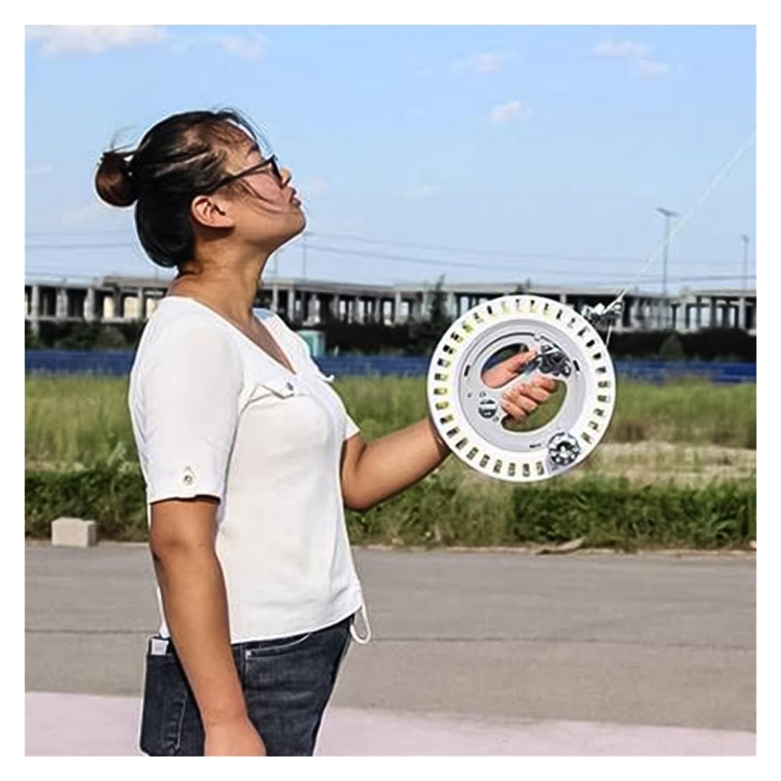 Roulette per aquiloni, Avvolgitore, Avvolgitore for aquiloni da esterno, Bobina for aquiloni, Ruota anti-inversione con freno silenzioso, Accessori for il volo degli aquiloni, for il volo degli aquilo