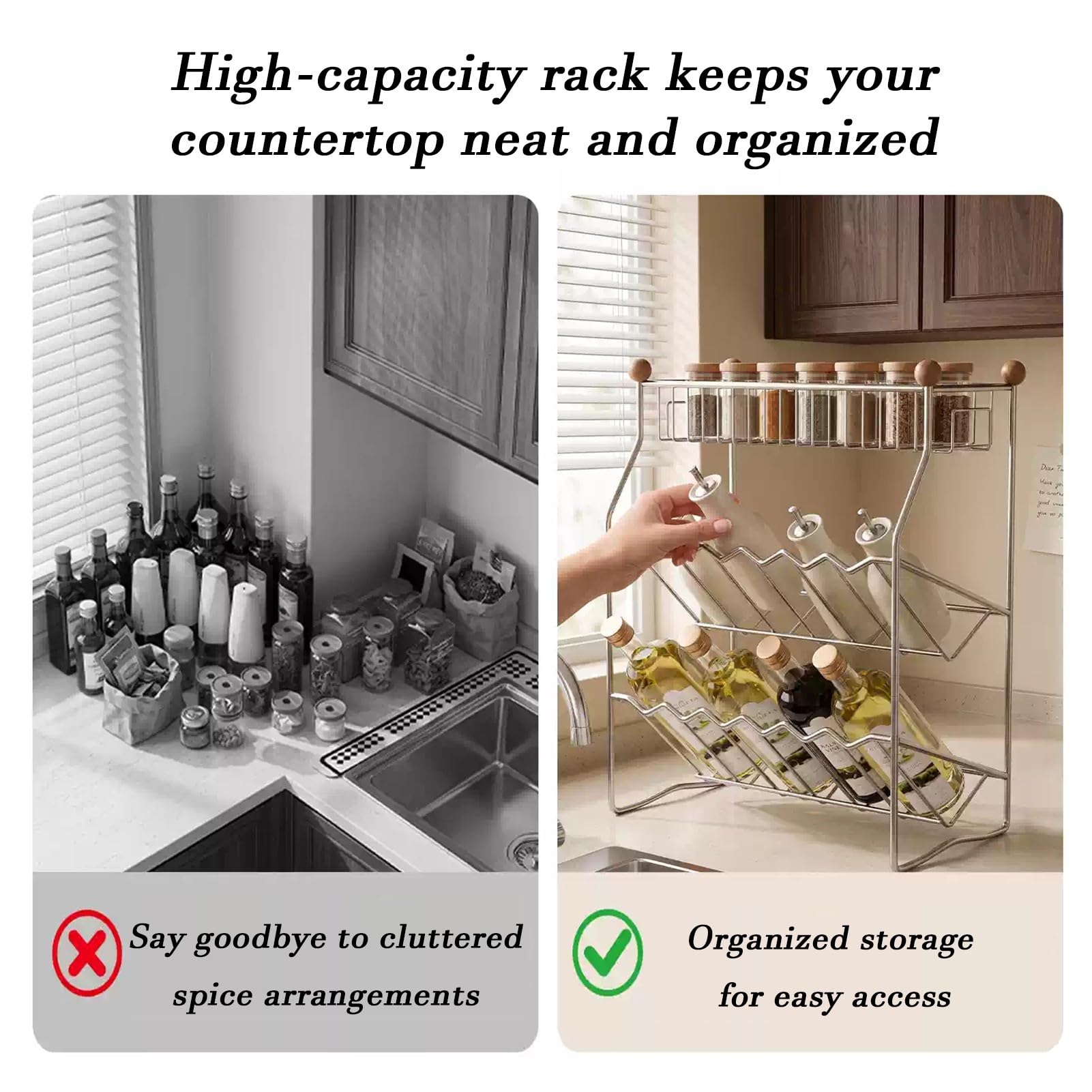 Estante De Especias De Acero Inoxidable/organizador De Encimera De Cocina