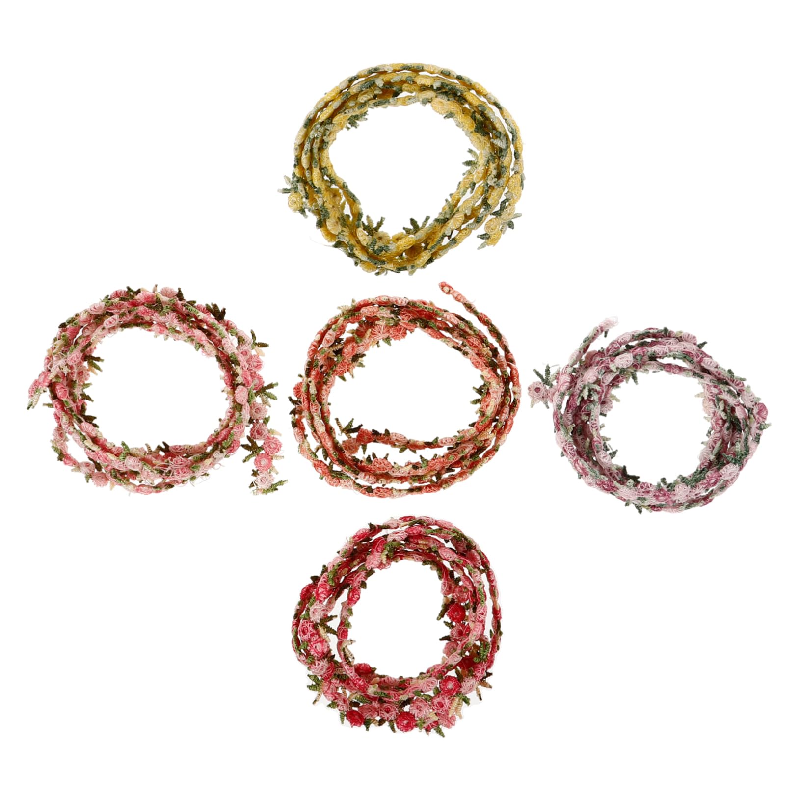 NUOBESTY 15rollen Dekorative Spitzenborte Für Haarschmuck Farbige Blumenborte Hochwertige Stoffbesätze Für Kleidung Vorhänge Und Bastelprojekte Blutrot