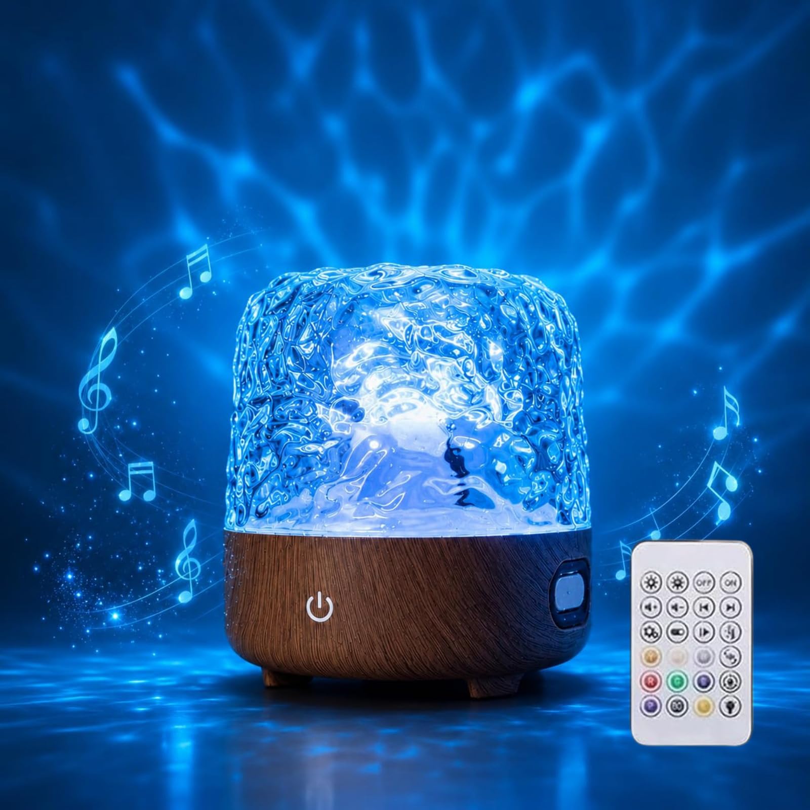 Ocean Wave Lamp, Ambient Lampada Da Tavolo con Telecomando, 16 Colori, per Camera Da Letto, Soggiorno, Festa