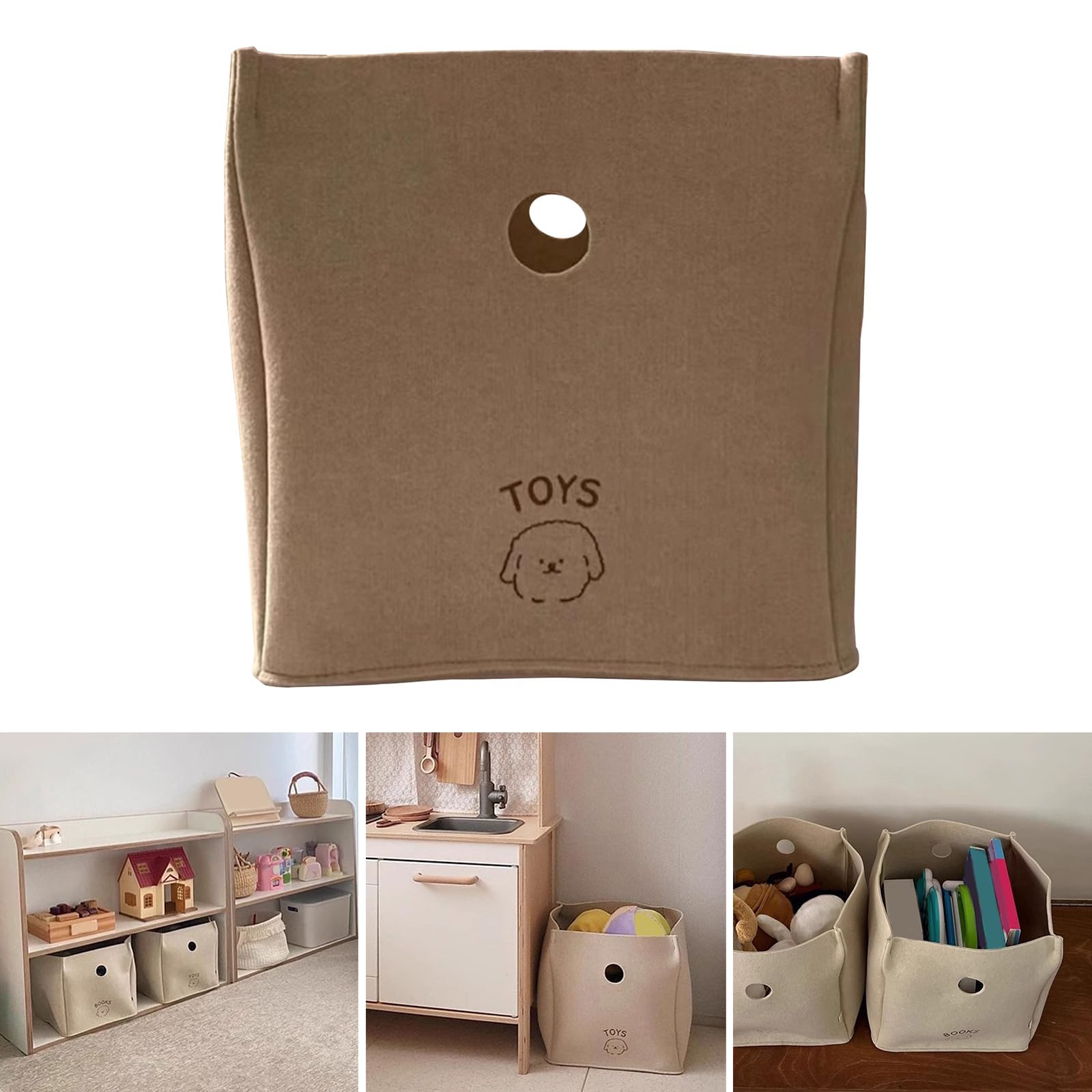 Foldable Storage Basket Practical Organize Bag Shelf Organize Functional Nurseries Storage Basket Easy to & Carry