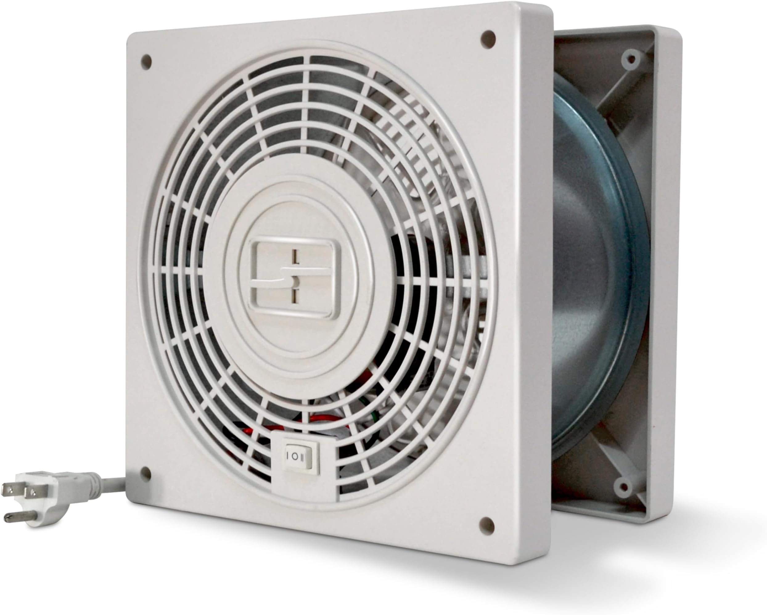 ThruWall Room-to-Room Transfer Fan — Quiet Through Wall Vent Fan Improves Air Circulation Between Rooms 100-275 Sq. Ft. | 10’ Power Cord, 2-Speed (TW408)