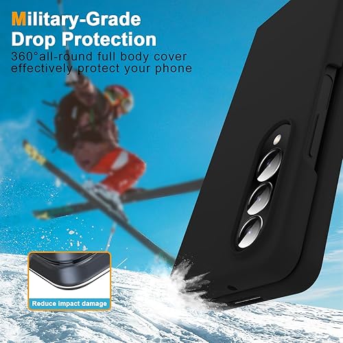 Miniatura 2 de Funda para Galaxy Z Fold 3 5G, ligera, delgada, protección contra caídas, resistente, a prueba de golpes, para Samsung Galaxy Z Fold 3 5G, delgada y