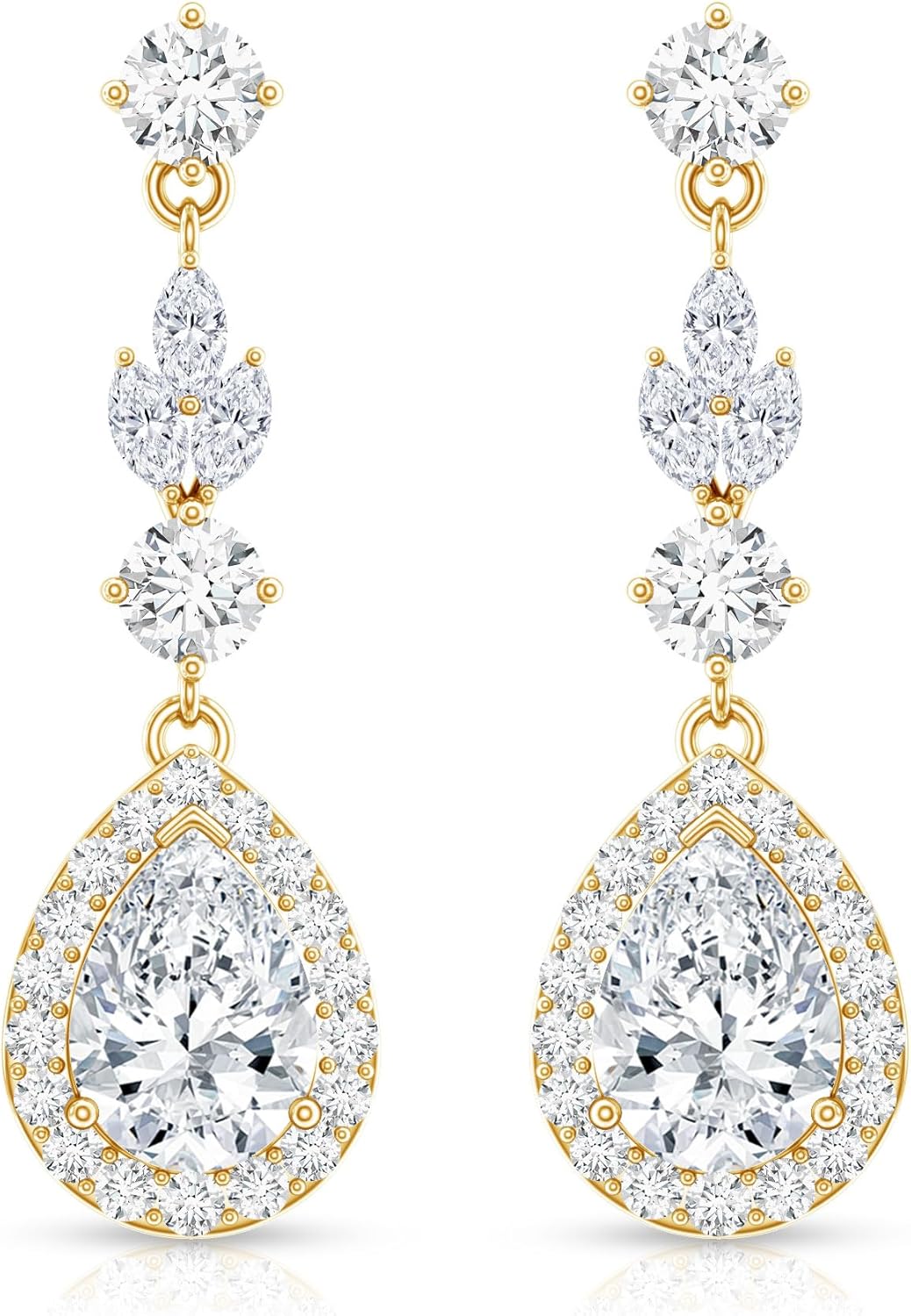 Mothers Day Gift, Certified 2.5 Carat Moissanite Dangle Earrings in Silver, D-Vs1 Quality, Moissanite Wedding Earrings