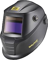 ESAB SAVAGE A40 Auto-Darkening Welding Helmet: True Color Lens, 4 Arc Sensors, External Shade 9-13 Control, Lightweight Black Shell