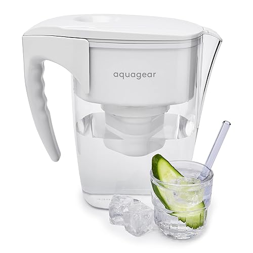 Miniatura 2 de Aquagear Paquete de agua de 1 año - Jarra de filtro de agua y filtro de repuesto adicional - plomo, cloro, PFOA/PFOS, filtro de microplásticos, 10