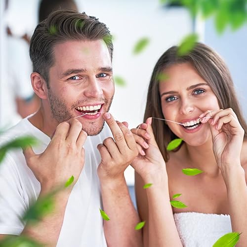 Miniatura 8 de Hilo dental de limpieza profunda, limpieza extra ancha y se desliza suavemente y fácilmente, sin PFAS  Sabor menta, 196.9 ft, paquete de 4