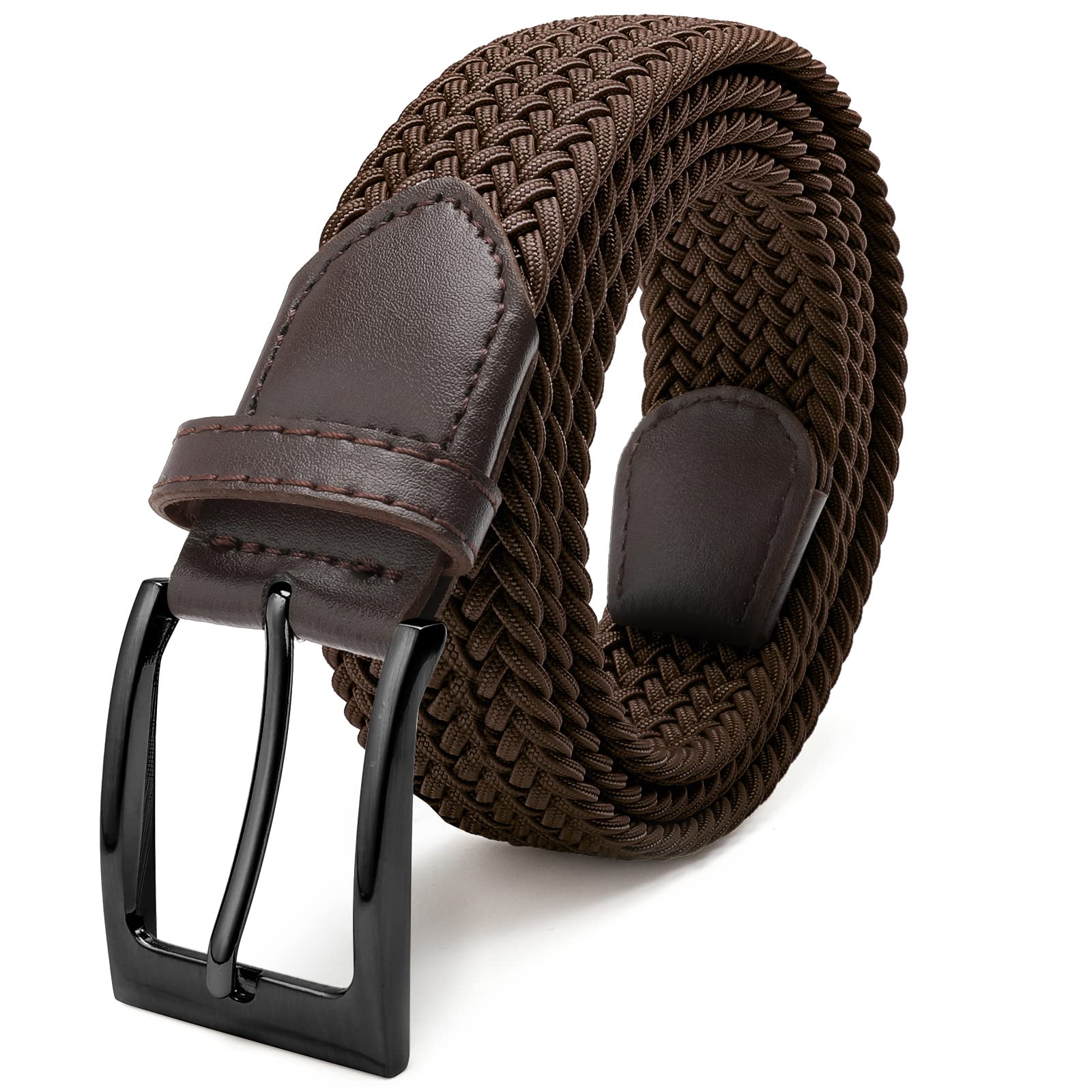Fairwin Cintura Uomo, Cintura Elastica Intrecciata per Uomo, Confortevole Cintura in Tessuto Elastico Stretch per Jeans Pantaloni