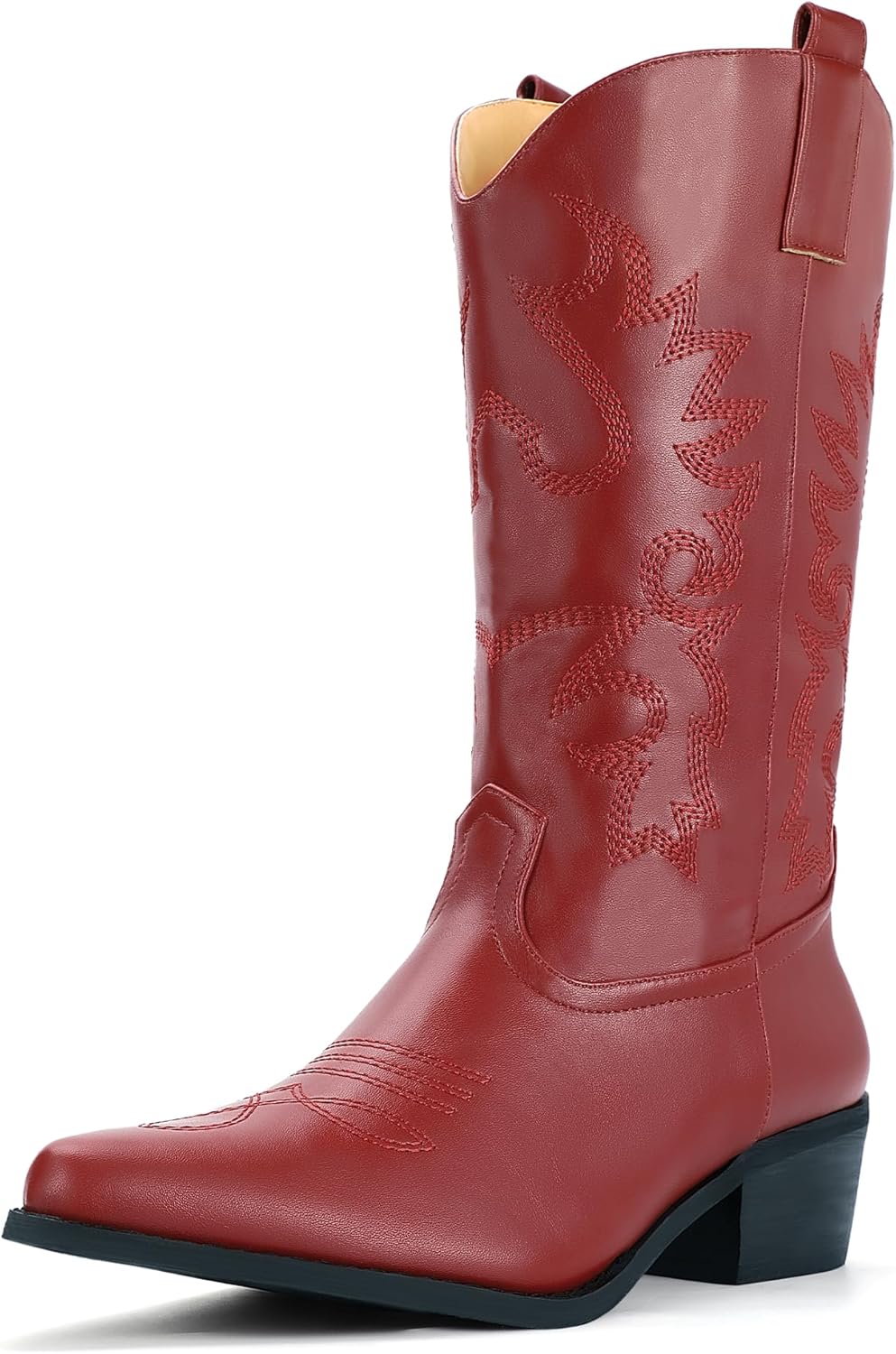 IDIFU Women's Cowboy Boots for Women Cowgirl Western Mid Calf... - Picture 49 of 72