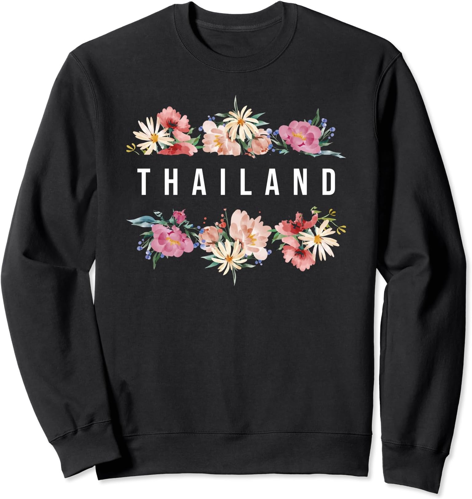 Lotus Orchid Jasmine Flower Frangipani Ratchaphruek Sweatshirt