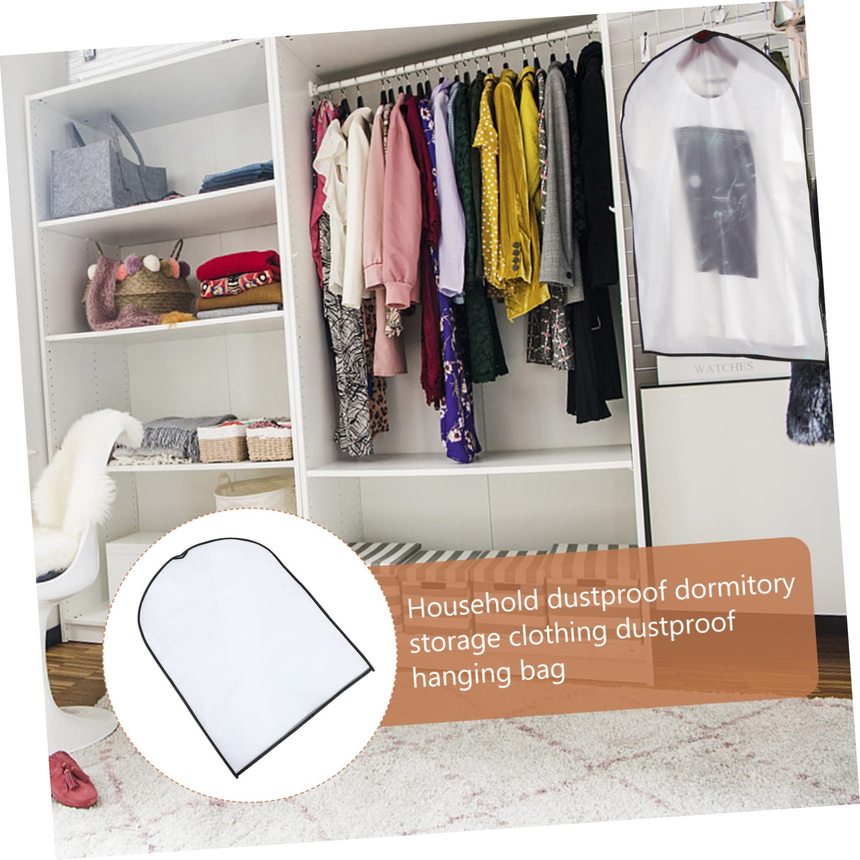 10piezas Bolsa Polvo De Fundas Para Guardar Vestidos y Ropa Funda Para Armario Transparente Para Colgar Ropa Casa o Dormitorio