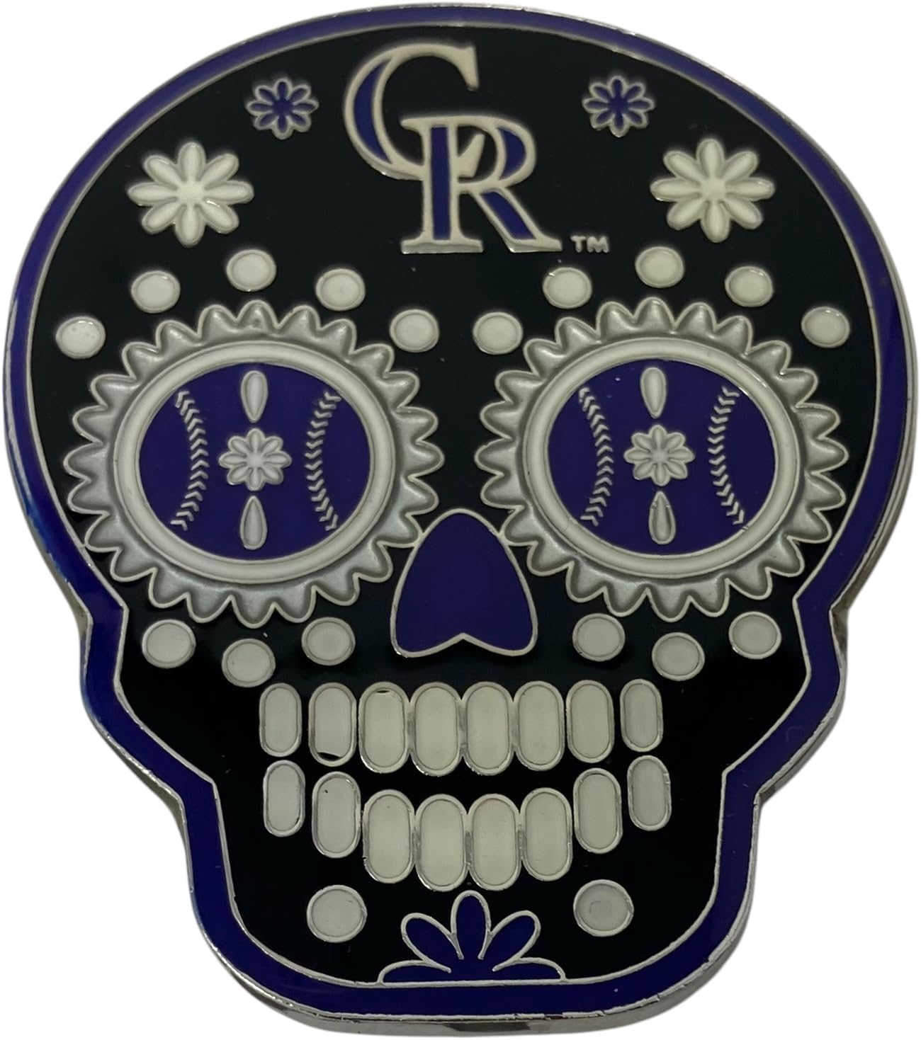 MLB Sugar Skull Team Grande Logo Lapel Pin, One Size, Team Colors