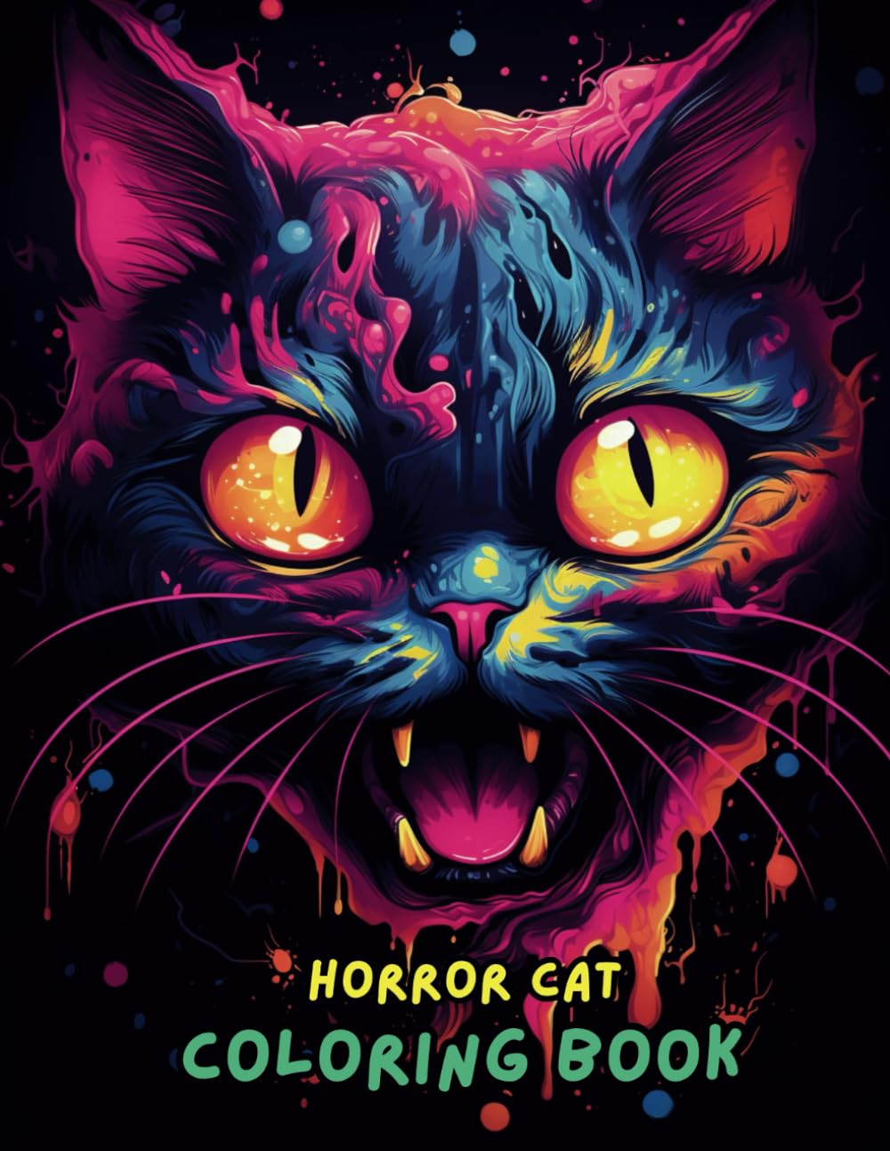 Horror Cat Coloring Book for Adults and Teens | Scary, Creepy, and Gothic Cat Designs | Stress Relief and Relaxation Coloring Book with Haunting Feline Illustrations