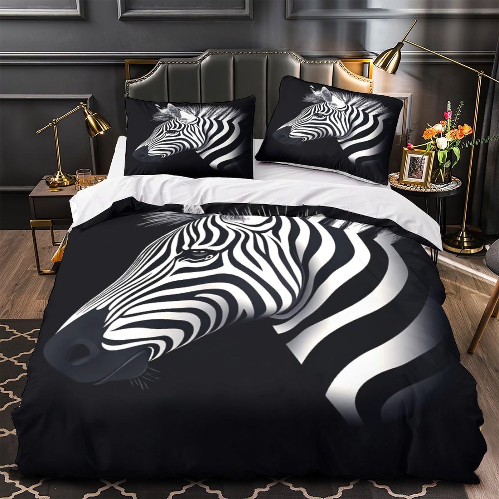 Housse de couette lutte 3D hypoallergénique ultra douce King