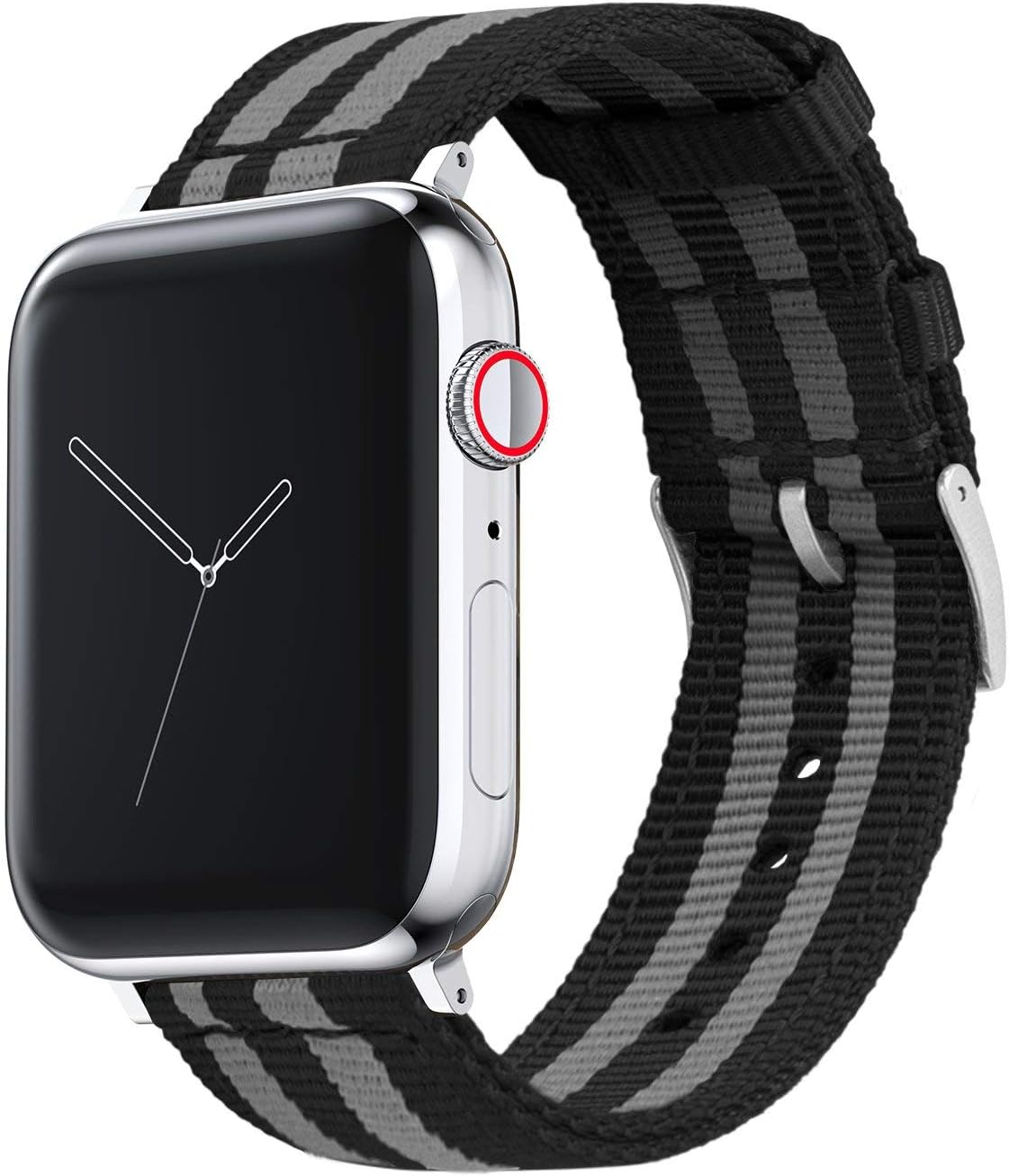 BARTON WATCH BANDS - Military Style Nylon Watch Bands Compatible with Apple Watch Models - 1, 2, 3, 4, 5, 6, 7, 8, 9, 10, SE, Ultra & Ultra 2