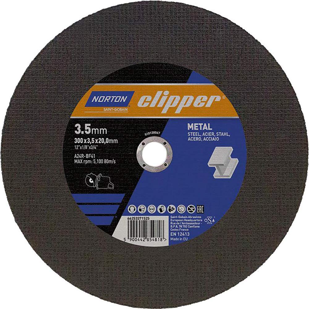 Norton Disco da taglio in metallo A24R-300 x 3,5 x 20 mm