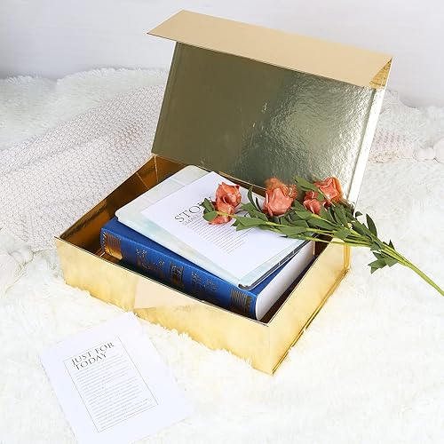 Miniatura 8 de KoKoBin Paquete de 5 cajas de regalo con tapa 14 x 95 x 4 pulgadas caja de regalo magnética caja de propuestas para padrino de boda fiesta de