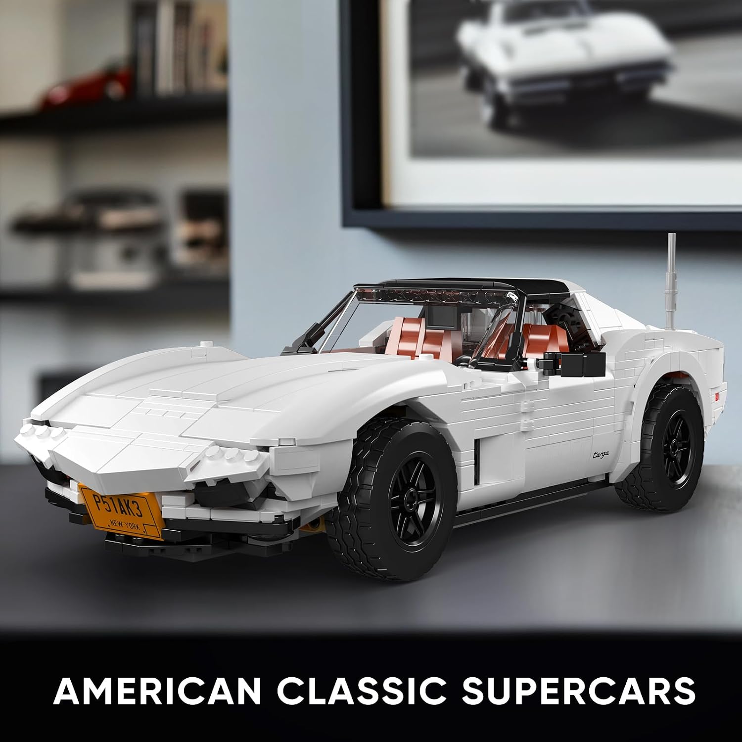 Mould King 10198 Technology Supercar Building Block Kits, Car Model Building Sets, MOC Car Gift for Adult Collections Enthusiasts, 1347 Pieces
