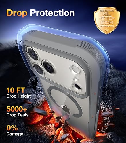 Miniatura 224 de Diaclara - Funda diseñada para iPhone 14 Pro Max, resistente, de cuerpo completo, con protector de pantalla sensible al tacto y antiarañazos + Blanco