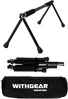 WITHGEAR Hawk Folding Push Up Bars - Lightweight Portable Dip Stands for Home Workouts, Indoor Outdoor Strength Training, Max 300kg Load