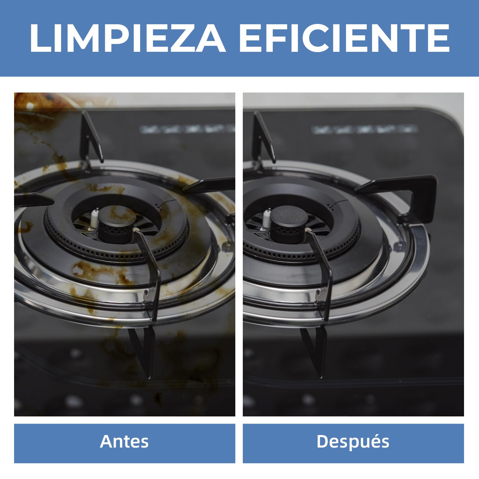 Cleangor Cepillo de Limpieza de Grietas, Cerdas Duras, Mango Ergonómico, 3 Negro