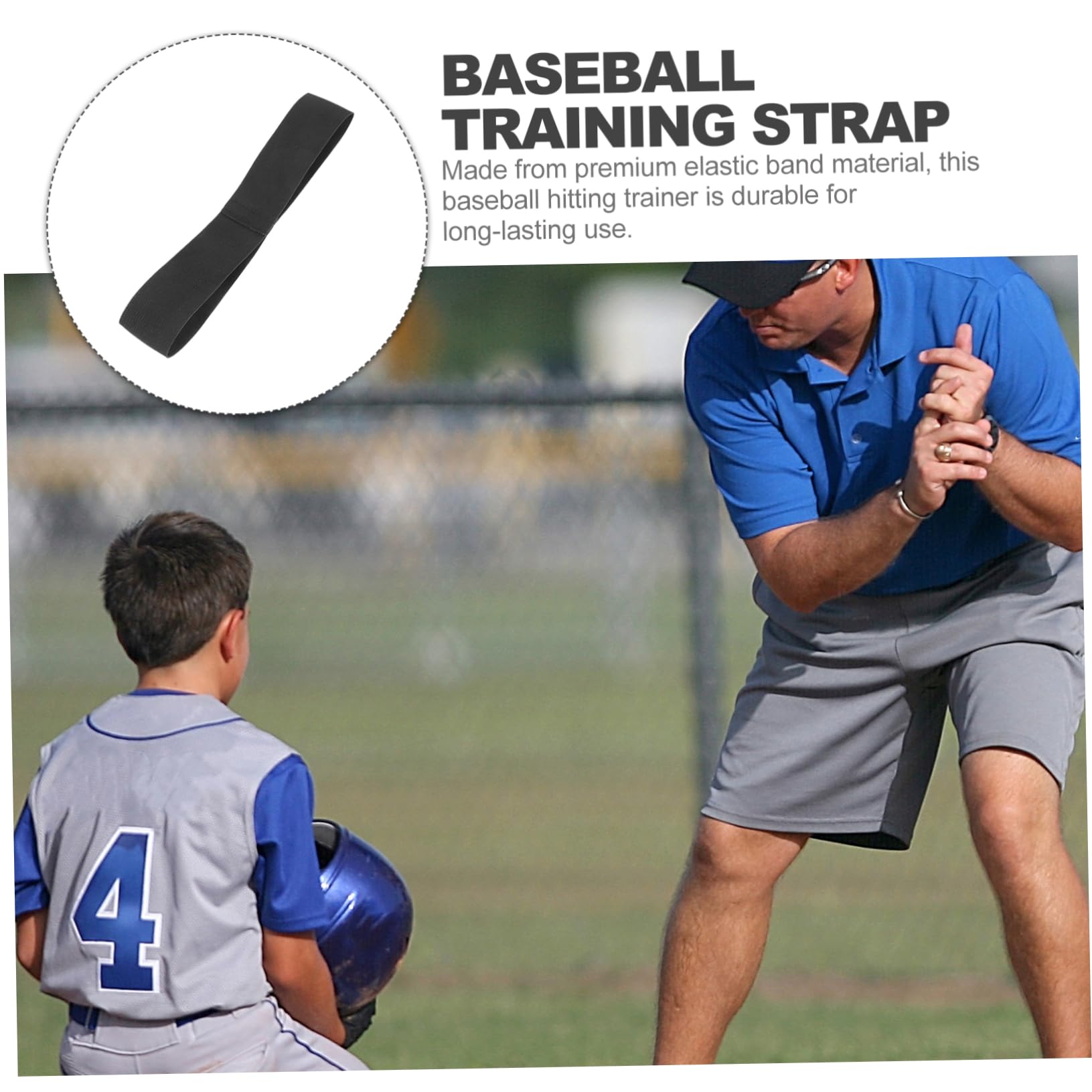 Toyvian Baseball Hitting Trainer Strap for Correcting Swing Posture Durable Stretchy Equipment for Improving Skills Baseball Practice Aid for Distance and Direction