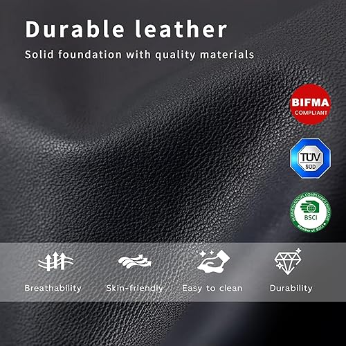 Miniatura 84 de Silla de oficina giratoria con reposabrazos y ruedas, cómodo asiento ajustable para juegos para adultos, silla de trabajo resistente para oficina en